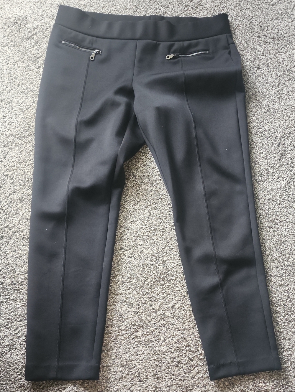 Alfani Black Slim Ankle Pants with Zip Pocket Detail